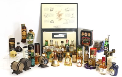 Lot 398 - A crate of whisky miniatures