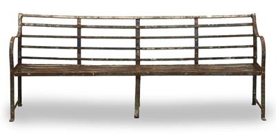 Lot 551 - A Regency wrought iron garden bench
