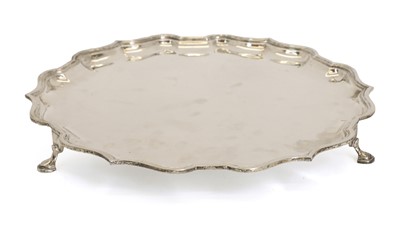 Lot 8 - A silver salver