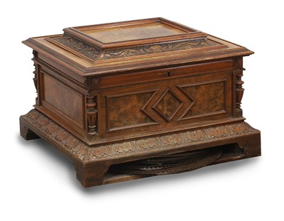 Lot 303 - A German walnut cased disc musical box