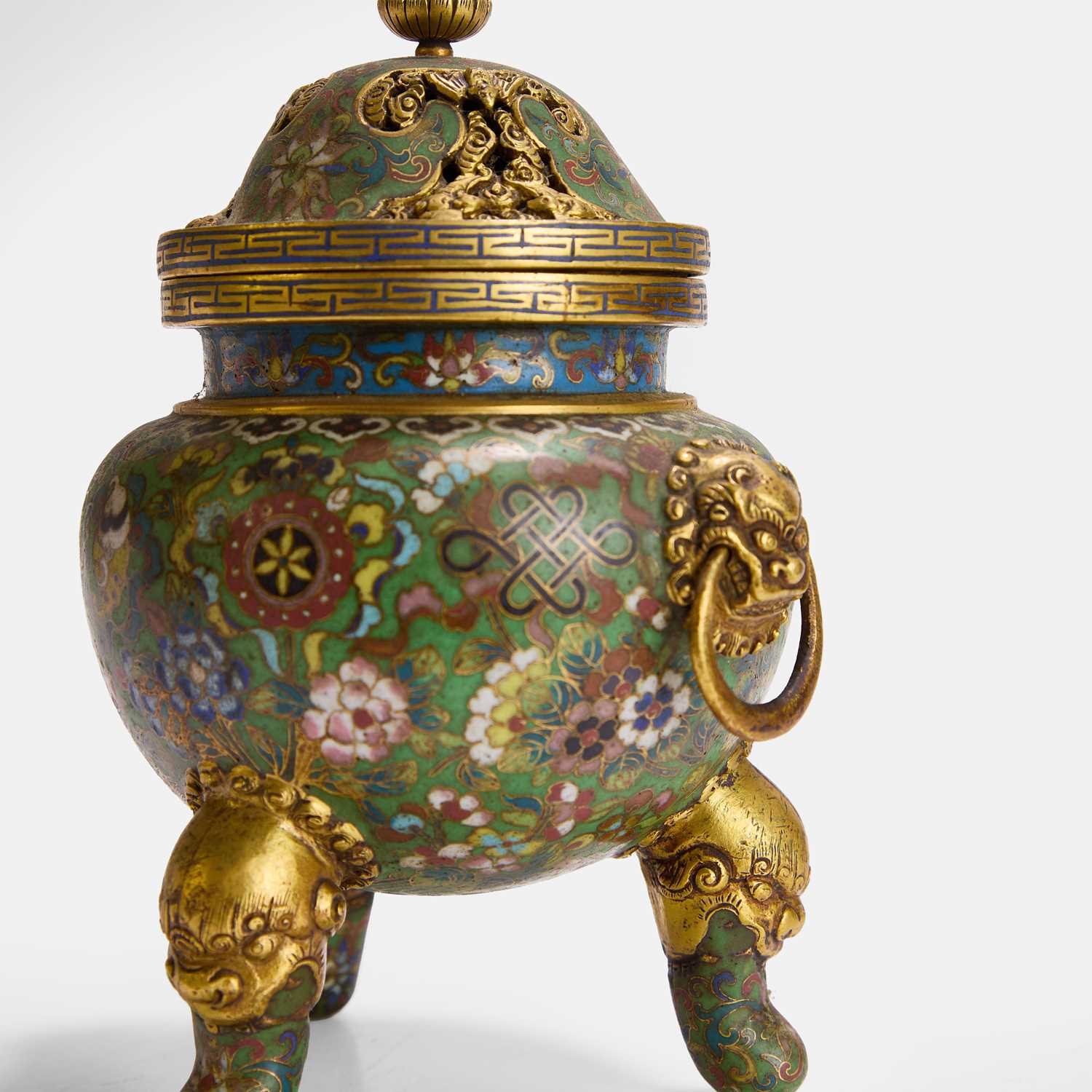Lot 260 - A Chinese cloisonné incense burner,