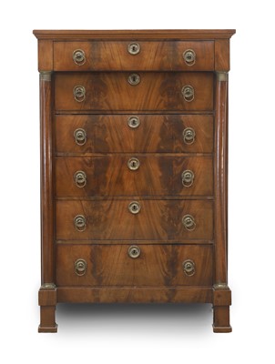 Lot 514 - An Empire mahogany six drawer chest