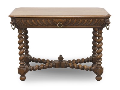 Lot 509 - A carved oak side table