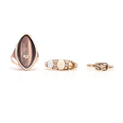 Lot 212 - A group of three rings