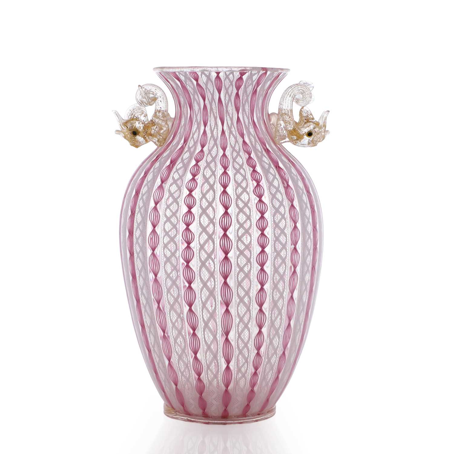 Lot 225 - A Cenedese Zanfirico glass vase