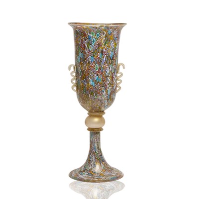Lot 222 - A large floor-standing millefiori glass vase