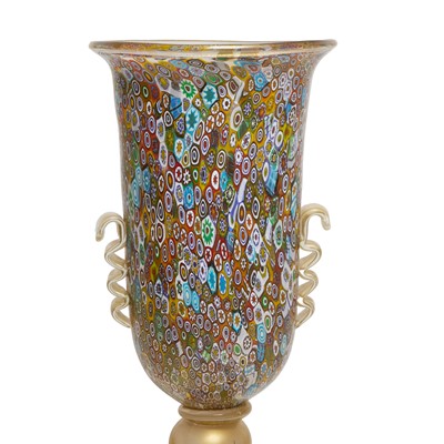 Lot 222 - A large floor-standing millefiori glass vase