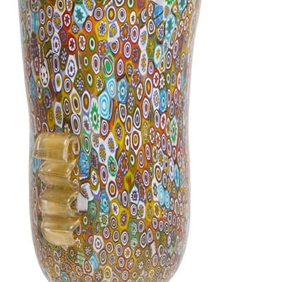 Lot 222 - A large floor-standing millefiori glass vase