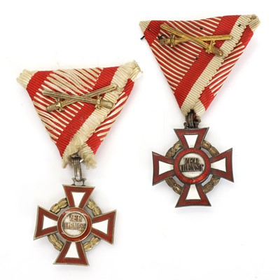 Lot 388 - Two Austro-Hungarian Military Merit Crosses