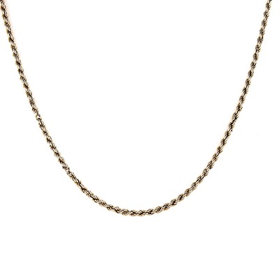 Lot 276 - A 9ct gold rope-twist chain