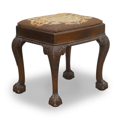 Lot 539 - A George II style mahogany stool