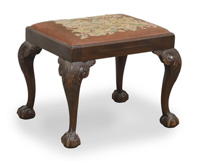 Lot 541 - A George II style mahogany stool