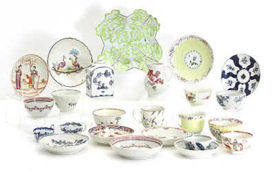 Lot 108 - A collection of English blue and white and coloured porcelain
