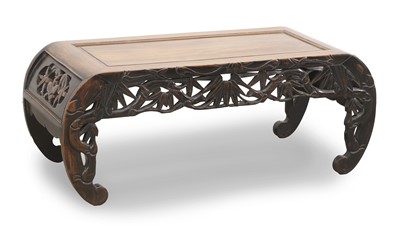 Lot 529 - A Chinese low hardwood table