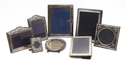 Lot 40 - A group of silver photograph frames