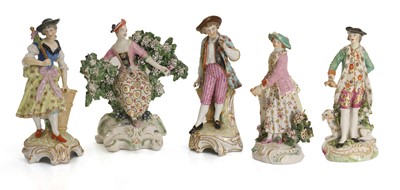 Lot 106 - Three Bow porcelain figures