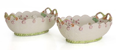 Lot 116 - A pair of Derby porcelain baskets