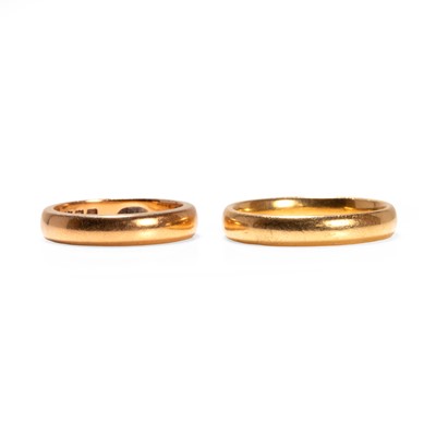 Lot 200 - Two wedding gold rings