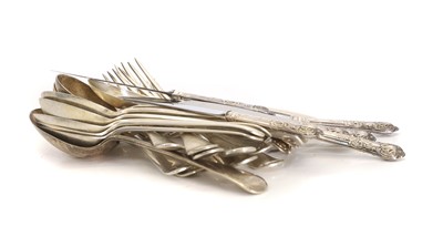 Lot 25 - A collection of silver flatware