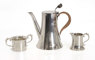 Lot 2 - A three piece silver bachelors coffee service