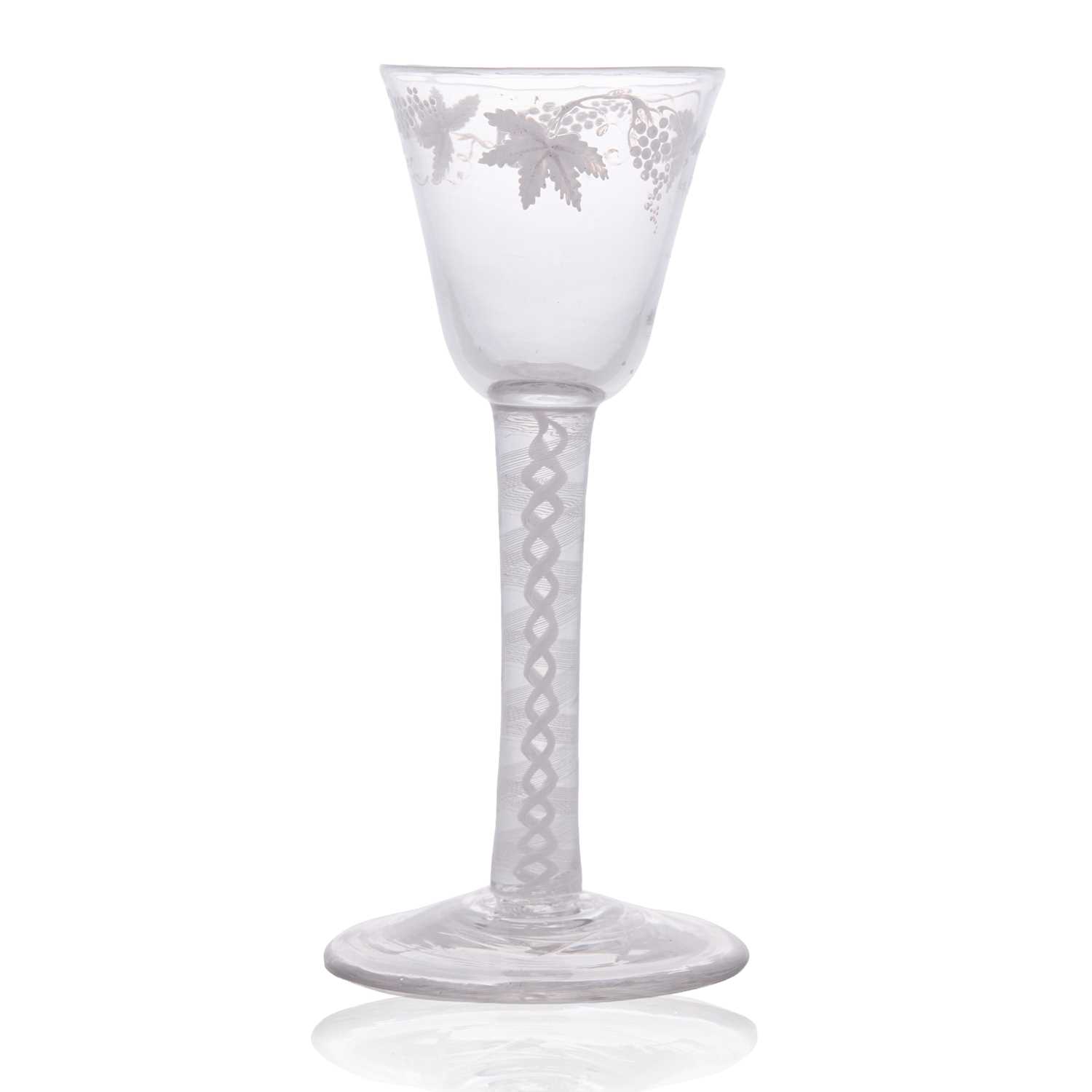 Lot 11 - A Beilby enamelled wine glass