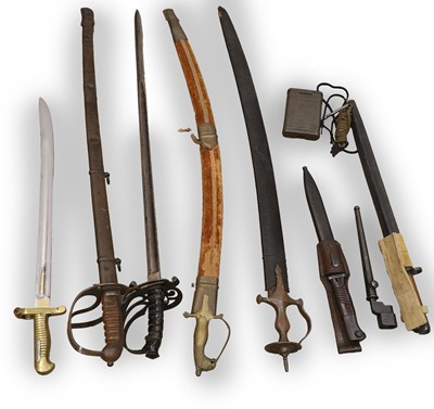 Lot 383 - Five British, American and German bayonets