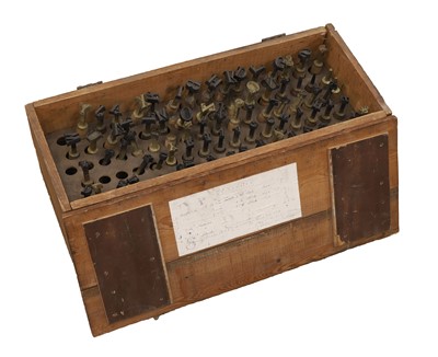 Lot 317 - A set of brass printers' letter stamps
