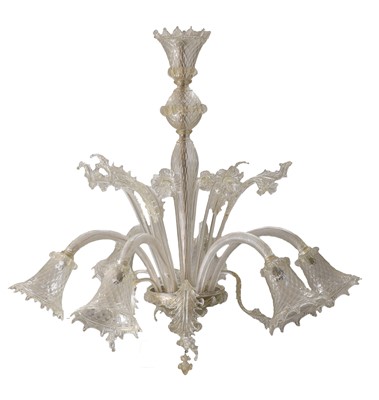 Lot 477 - A large Murano glass chandelier