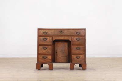 Lot 515 - A George III mahogany caddy-top kneehole desk