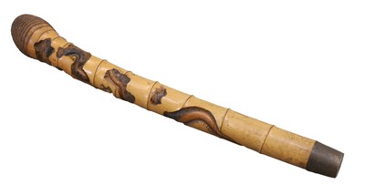 Lot 65 - A Chinese bamboo sceptre