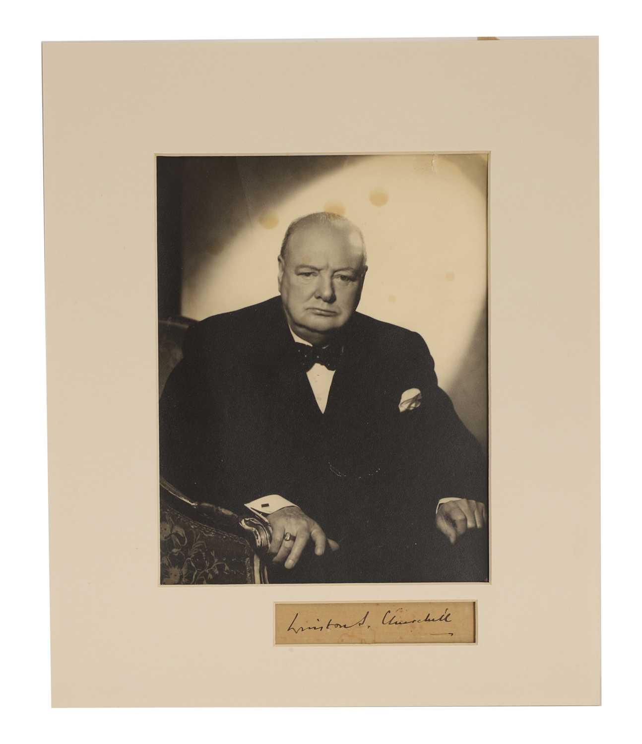 Lot 321 - A signed photographic portrait of Sir Winston Churchill