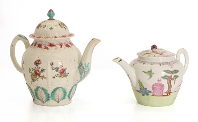 Lot 114 - A Seth Pennington, Liverpool 'Palm Tree' teapot and cover