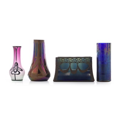 Lot 117 - A group of Bohemian glass vases