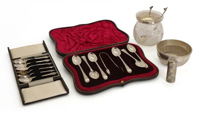 Lot 8 - A set of six silver apostle coffee spoons
