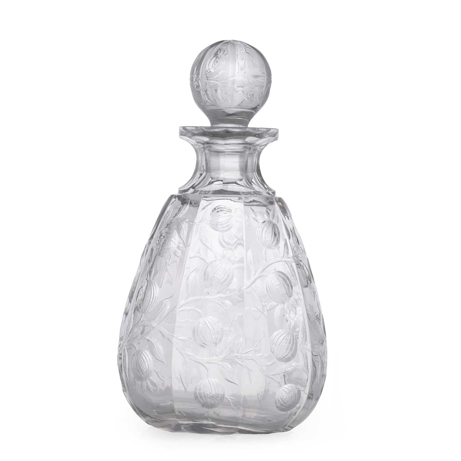 Lot 73 - A Stevens & Williams intaglio-cut glass decanter