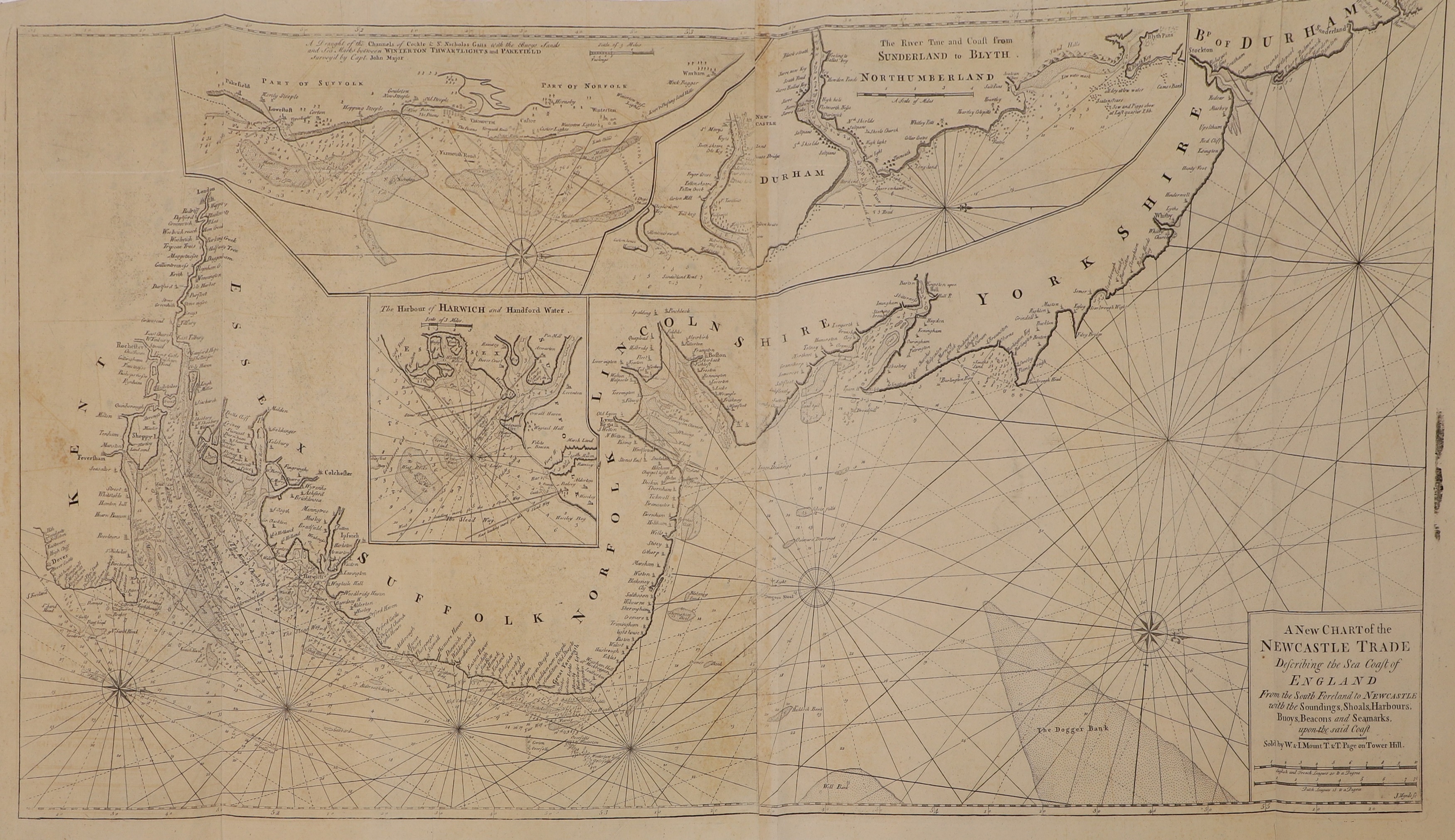 Lot 6 - Mount & Page: A New Chart of the Newcastle