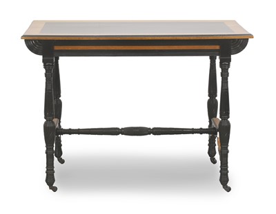 Lot 525 - A satinwood and ebonised crossbanded hall side table