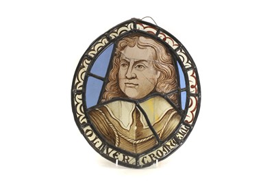 Lot 154 - An Arts and Crafts stained glass panel