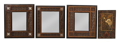 Lot 77 - Three similar mashrabiya framed mirrors