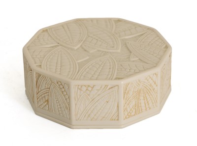 Lot 344 - An Art Deco ten sided phenolic box