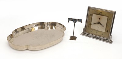 Lot 343 - An Art Deco Smiths electric mantle clock