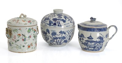 Lot 57 - A Chinese famille rose jar and cover