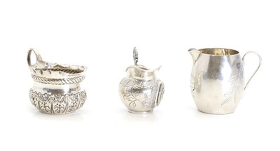 Lot 4 - Three silver cream jugs