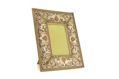 Lot 314 - Silk-embroidered picture frame