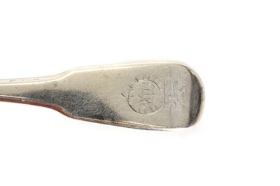 Lot 12 - A collection of George III and George IV matched silver fiddle pattern flatware