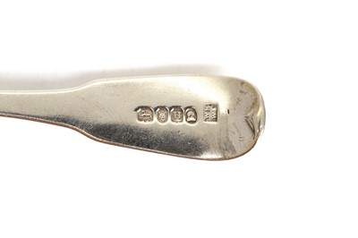 Lot 12 - A collection of George III and George IV matched silver fiddle pattern flatware