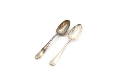 Lot 14 - Ten Georgian silver Hanoverian silver tablespoons