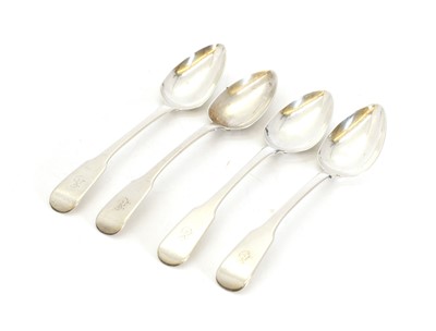 Lot 13 - A collection of mixed George III and later dessert and teaspoons