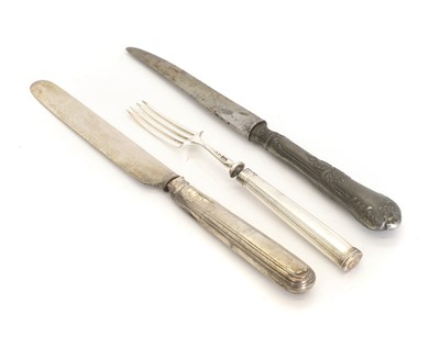 Lot 7 - A collection of two part sets of cake knives and forks