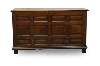 Lot 505 - A joined oak mule chest